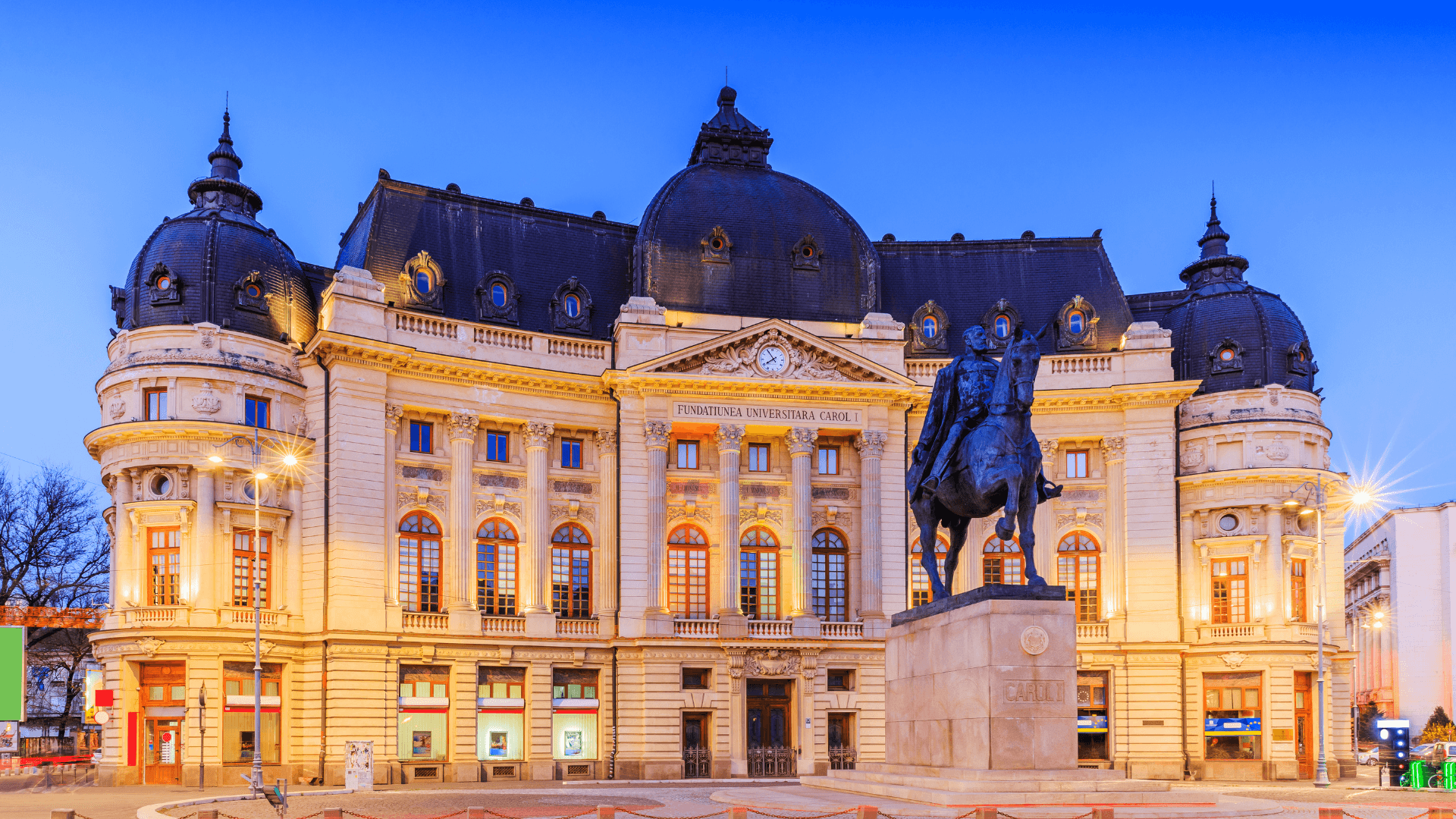 Classical Bucharest architecture framing PLURIEL’s founder-led consultancy